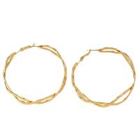 Zinc Alloy Hoop Earring, gold color plated, fashion jewelry & for woman & hollow [