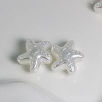 Imitation Pearl Acrylic Beads, Starfish, DIY, white, 20-22 