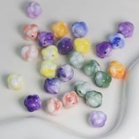 Painted Acrylic Beads, Flower Bud, DIY 12mm [