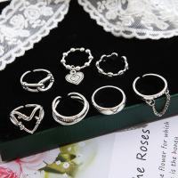 Zinc Alloy Ring Set, plated, fashion jewelry & for woman [