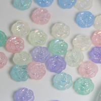 Frosted Acrylic Beads, Rose, DIY Approx [