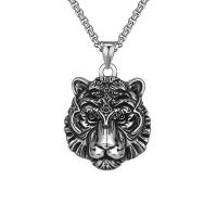 Stainless Steel Jewelry Necklace, 304 Stainless Steel, Tiger, fashion jewelry & for man, original color Approx 23.6 Inch 
