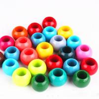 Solid Color Plastic Beads, Flat Round, DIY 10mm, Approx [