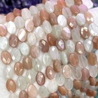 Natural Moonstone Beads, Orange Moonstone, Flat Oval, DIY & faceted Approx 39 cm 