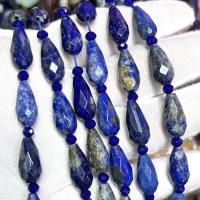 Natural Lapis Lazuli Beads, Teardrop, DIY & faceted, dark blue Approx 39 cm [