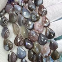 Natürliche Botswana Achat Perlen, Tropfen, DIY & facettierte, 12x16mm, Länge:ca. 39 cm, verkauft von Strang