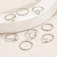 Zinc Alloy Ring Set, fashion jewelry & for woman & with rhinestone [