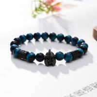Tiger Eye Stone Bracelets, fashion jewelry & Unisex Approx 19 cm [