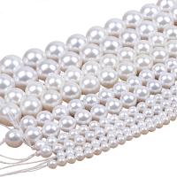 Peties perles de la mer du sud, Shell Pearl, Rond, DIY & normes différentes pour le choix, blanc Environ 1.0-1.1mm Environ 40 cm, Vendu par brin[