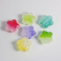 Candy Style Acrylic Beads, Star, stoving varnish, DIY, mixed colors, 25mm, Approx 