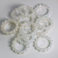 Acryl Verbindungsring, Kreisring, DIY & glänzend, weiß, 43mm, Innendurchmesser:ca. 29mm, ca. 100PCs/Tasche, verkauft von Tasche[