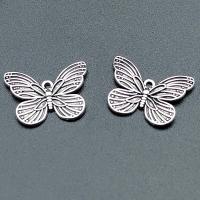Zinc Alloy Animal Pendants, Butterfly, antique silver color plated, vintage & DIY Approx 