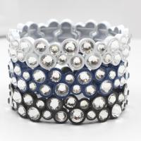 Zinc Alloy Crystal Bracelets, with Elastic Thread & Crystal, stoving varnish, for woman Approx 18 cm [