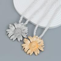 Zinc Alloy Necklace, with Nylon Cord, with 3.07inch extender chain, Sunflower, plated, fashion jewelry & for woman 61mm Approx 17.04 Inch 