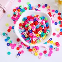 Rondelle Polymer Clay Beads, argile de polymère, Plat rond, DIY, multicolore Environ 2mm, Environ Vendu par sac[