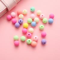 Frosted Acrylic Beads, Round, injection moulding, DIY mixed colors [