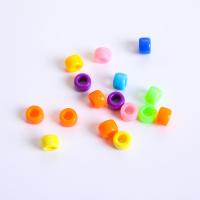 Perles en plastique de couleur unie, polystyrène, tambour, moulage par injection, DIY, plus de couleurs à choisir Environ Vendu par sac[