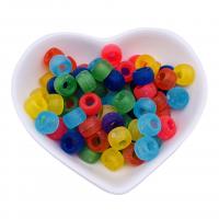 Mode Kunststoff-Perlen, Polystyrol, Trommel, Spritzgießen, DIY, gemischte Farben, 6x9mm, ca. 1730PCs/Tasche, verkauft von Tasche