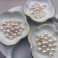 Natural Freshwater Pearl Loose Beads, Round, DIY white [