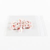 Pinselführung Porzellan Perlen, rund, DIY, rot, 6mm, Bohrung:ca. 3mm, ca. 100PCs/Tasche, verkauft von Tasche[