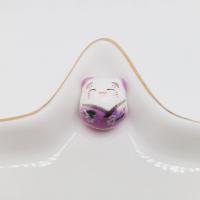 Brushwork Porcelain Beads, Fortune Cat, DIY 14mm Approx 2mm, Approx 