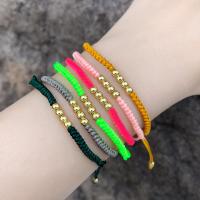 Nylon Cord Bracelets, Brass, with Nylon Cord, plated, fashion jewelry cm [