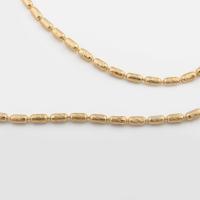 Messingkette Halskette, Messing, 14 K vergoldet, unisex, Goldfarbe, Länge:ca. 47.1 cm, verkauft von PC