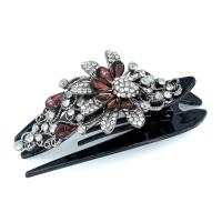 Hair Claw Clips, Zinc Alloy, with Glass & Acrylic & for woman & with rhinestone [