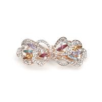 Hair Snap Clips, Zinc Alloy, with Resin, plated & for woman & with rhinestone [