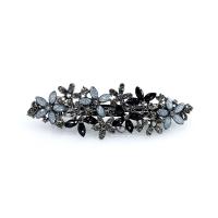 Hair Snap Clips, Zinc Alloy, Flower, plated & for woman & with rhinestone, 20-65mm [