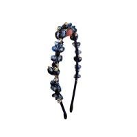 Hair Bands, Crystal, with Cloth & Zinc Alloy, Korean style & for woman 150mm [