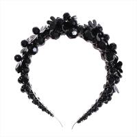 Hair Bands, Crystal, with Zinc Alloy, Flower, Korean style & for woman, 130mm [