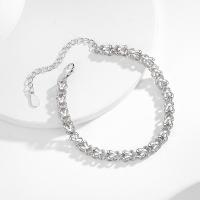 Sterling Silver Bracelets, 925 Sterling Silver, with 1.97inch extender chain, fashion jewelry & for woman Approx 5.9 Inch 