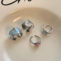Emaille Zink Legierung Finger Ring, Zinklegierung, plattiert, verschiedene Stile für Wahl & für Frau, keine, verkauft von PC