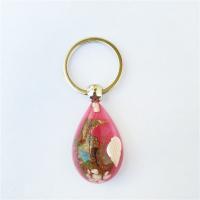 Resin Key Chain, with 304 Stainless Steel, epoxy gel, 39u00d726u00d715mm, Approx 
