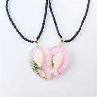 Resin Necklace, with 304 Stainless Steel, Unisex 31u00d726u00d79mm,45cm, Approx 