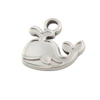 Stainless Steel Animal Pendants, 304 Stainless Steel, Whale, fashion jewelry & Unisex, original color Approx 2.5mm [