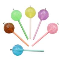 Imitation Food Resin Pendants, Lollipop, cute & DIY & luminated Approx 
