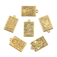 Zinc Alloy Jewelry Pendants, Rectangle, gold color plated, DIY Approx 