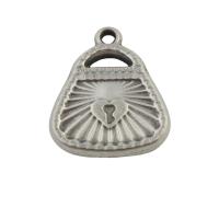 Stainless Steel Pendants, 304 Stainless Steel, Lock, fashion jewelry & Unisex, original color Approx 2mm 