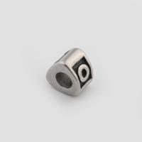 Stainless Steel Large Hole Beads, 316 Stainless Steel, DIY original color Approx 5mm [