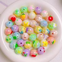 Perles acryliques imprimées , Acrylique, Rond, DIY & modèles différents pour le choix, plus de couleurs à choisir, 16mm Vendu par sac[