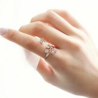 Rhinestone Zinc Alloy Finger Ring, plated, micro pave rhinestone & for woman [
