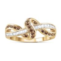 Rhinestone Zinc Alloy Finger Ring, plated & micro pave rhinestone & for woman, golden [