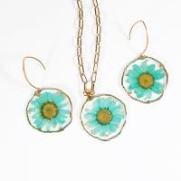 Resin Jewelry Sets, with 304 Stainless Steel & Zinc Alloy, with 4cm extender chain, Unisex & epoxy gel Approx 49 cm, Approx 