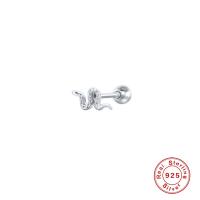 Sterling Silver Stud Earring, 925 Sterling Silver, fashion jewelry & with rhinestone [