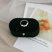 Kultivierten Süßwasser Perle Ring, Natürliche kultivierte Süßwasserperlen, mit Messing, Modeschmuck & verschiedene Größen vorhanden & für Frau, weiß, verkauft von PC