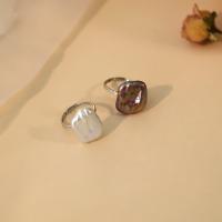 Kultivierten Süßwasser Perle Ring, Natürliche kultivierte Süßwasserperlen, mit Messing, Modeschmuck & für Frau, keine, 15-19mm, verkauft von PC