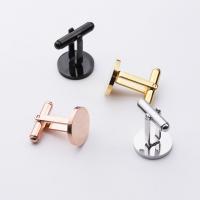 Stainless Steel Cufflink, 304 Stainless Steel, plated, fashion jewelry & for man 15mm 