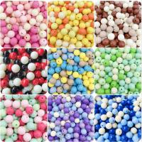 Solid Color Acrylic Beads, Round, DIY 